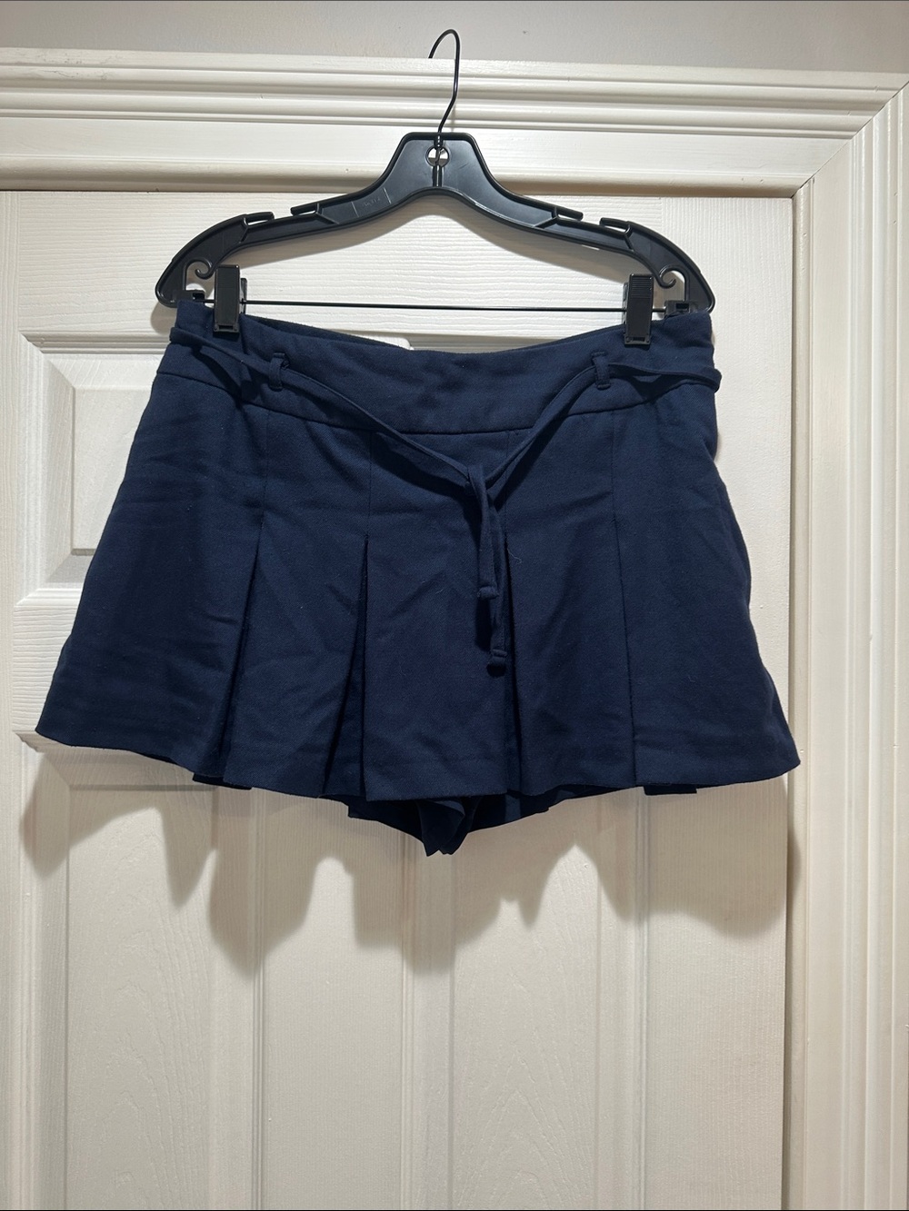 Hollister Navy Pleated Skort with Tie Waist